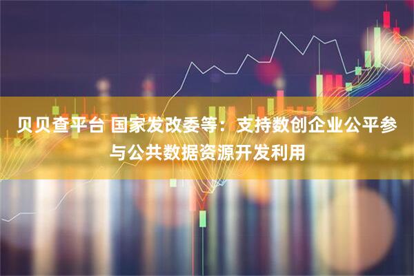 贝贝查平台 国家发改委等：支持数创企业公平参与公共数据资源开发利用